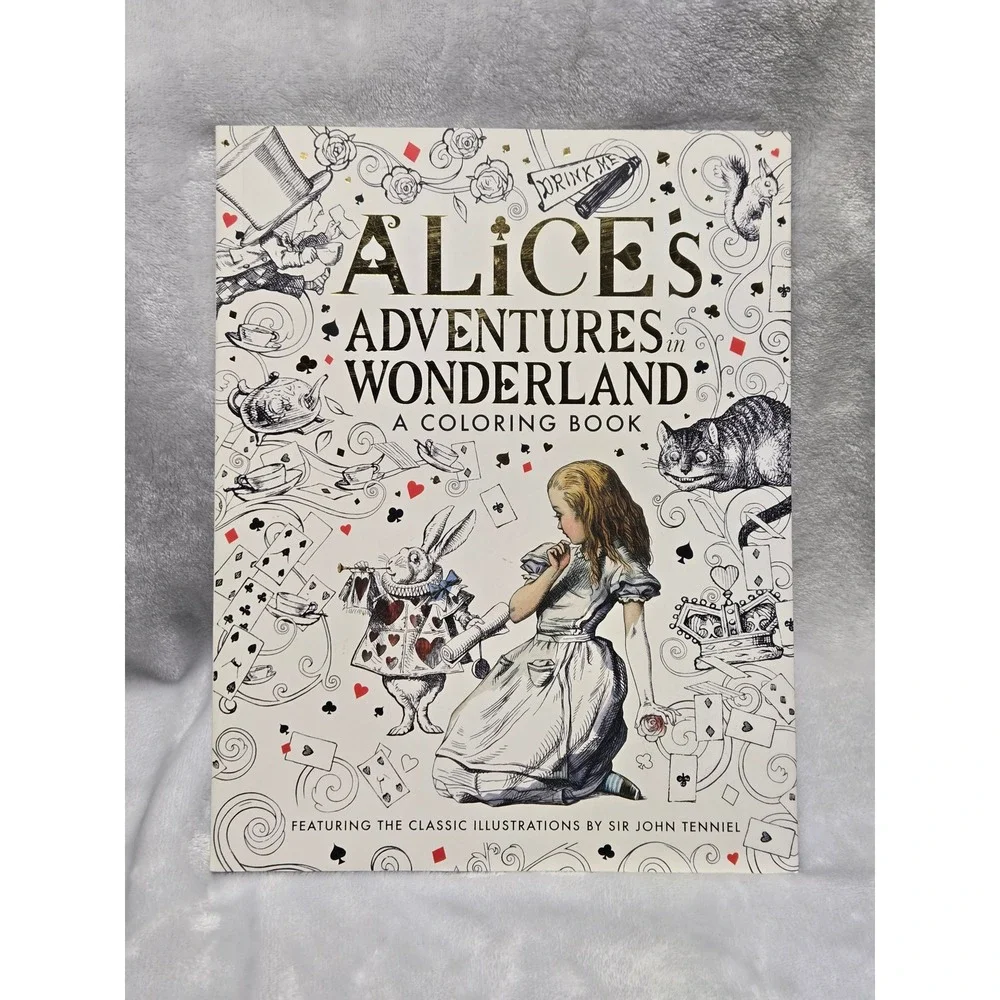 Alice's Adventures in Wonderland Coloring Book John Tenniel Silver Dolphin 2016